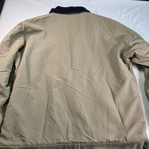 L.L. Bean Men XX Large Tall Beige Fleece Lined Insulated Bomber Jacket PolarTec - Picture 8 of 8